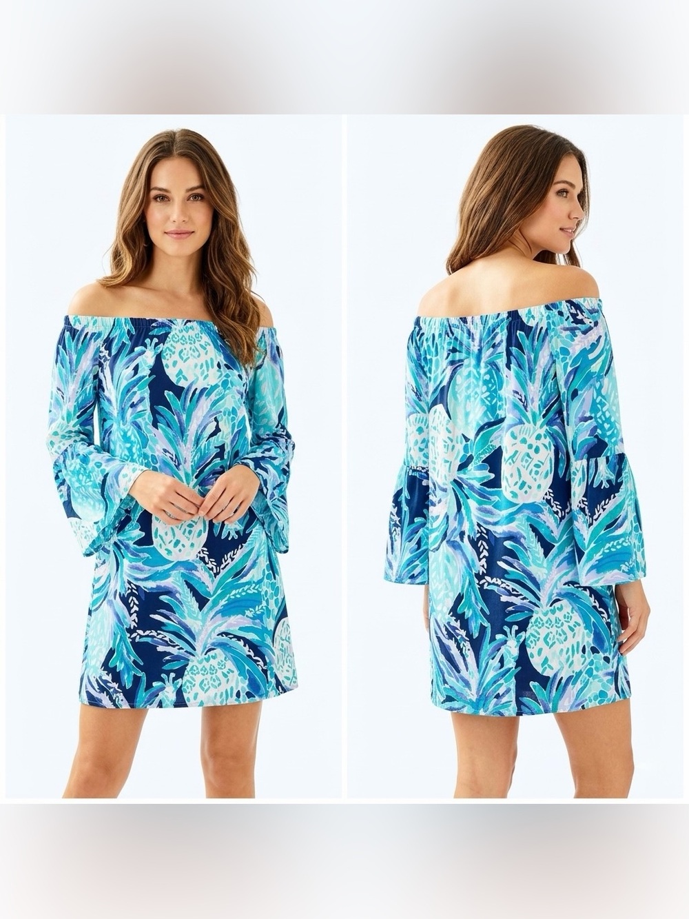 Lilly Pulitzer Women’s Nevie Bright Navy Alotta Colada Dress Size XS - Picture 1 of 12